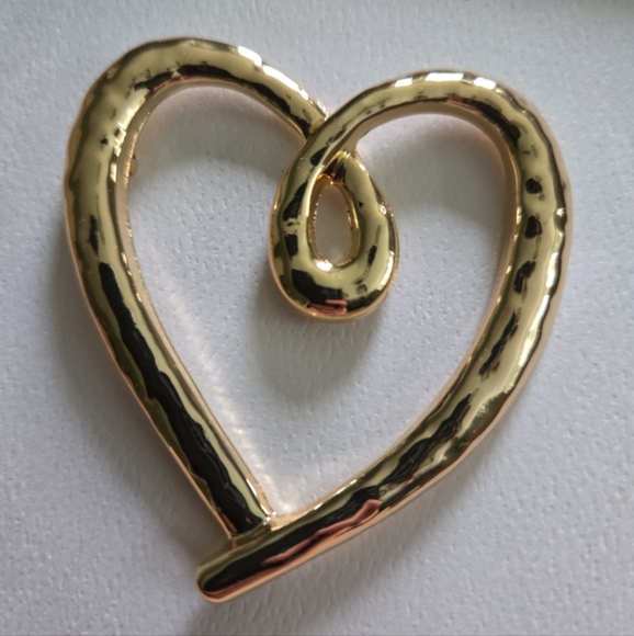 Giving Pin Demdaco Gold Heart Brooch New In Box - Picture 5 of 11